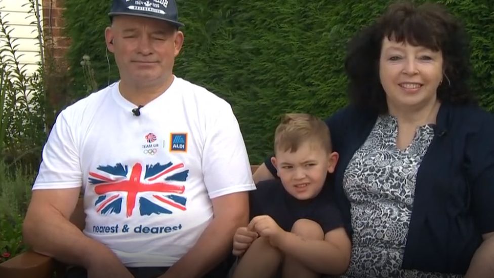 Adam Peaty, Mark Peaty and Caroline Peaty