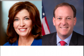 Who is running against Lee Zeldin?