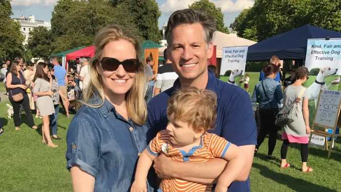 Mary Forrest, Richard Engel, ad their son