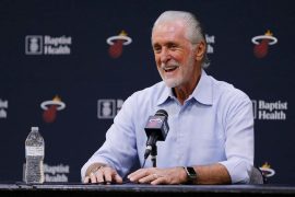 How long did Pat Riley coach the Lakers?