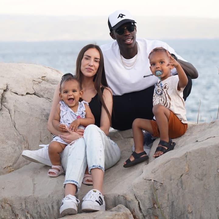 Ellen Ziolo, Dennis Schroder, and their children