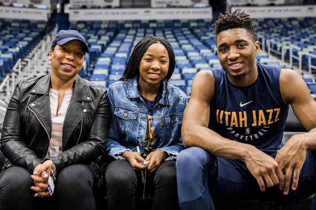 Nicole Mitchell, Jordan Mitchell, and Donovan Mitchell