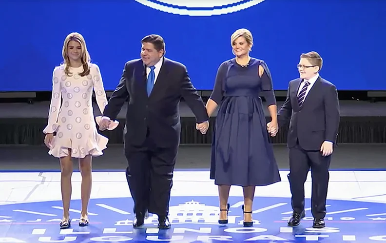J. B. Pritzker, his wife, and children