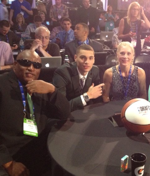 Zach LaVine and his parents