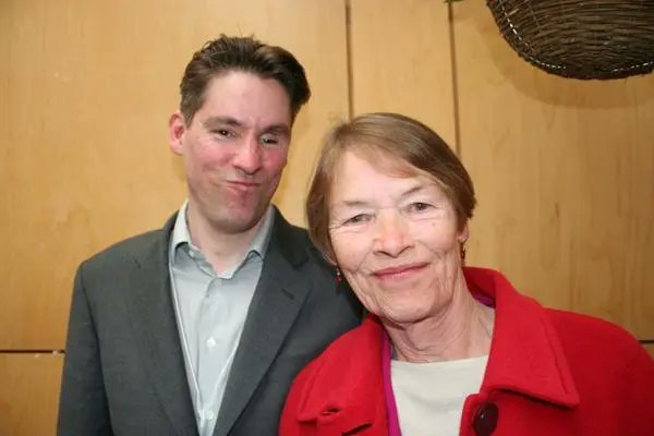 Glenda Jackson and son Daniel Pearce Jackson Hodges