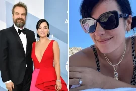 How long have David Harbour and Lily Allen been together?
