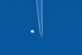 How was the Chinese spy balloon shot down?