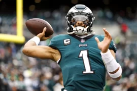 What is Jalen Hurts quarterback rating?