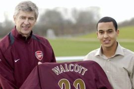 How old was Walcott when he signed for Arsenal? How long did Walcott play for Arsenal?