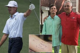 Golfer Sam Bennett tattoo: Golfer Sam Bennett Has a Tattoo With His Late Dad’s Words