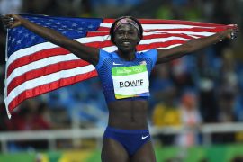 Why is Tori Bowie not competing?
