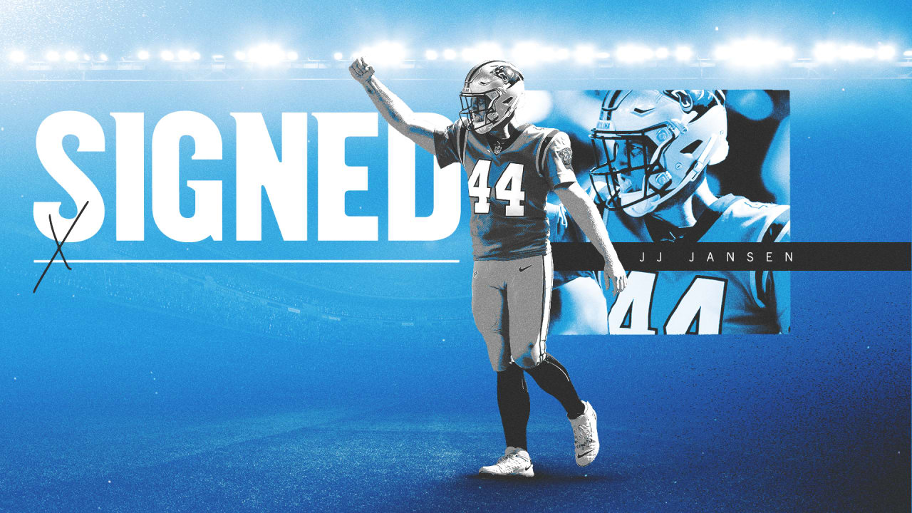 Who is the longest-tenured player on the Panthers roster? Who is number 44 on the Carolina Panthers? How long has JJ Jansen been in the NFL?