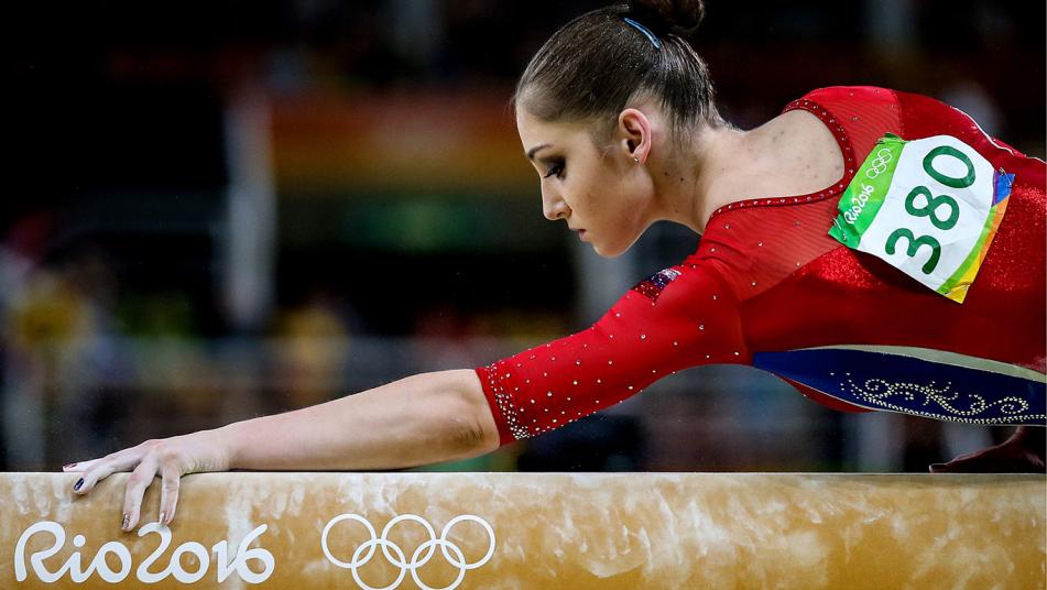 Does Aliya Mustafina speak English? What is Aliya Mustafina doing now?