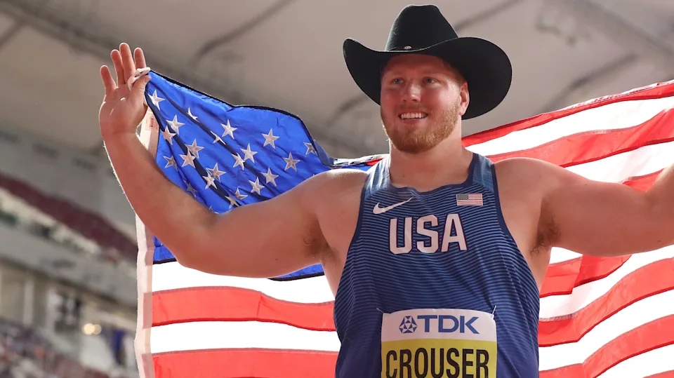 What is the world record for Ryan Crouser shot put? How many world records does Ryan Crouser have?