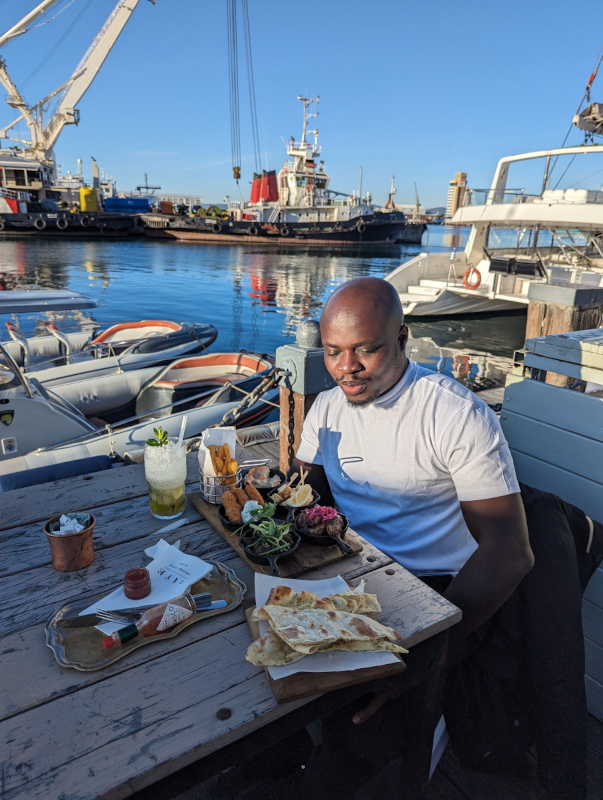 Akesse Sanza at Cape Town V&A Waterfront, South Africa