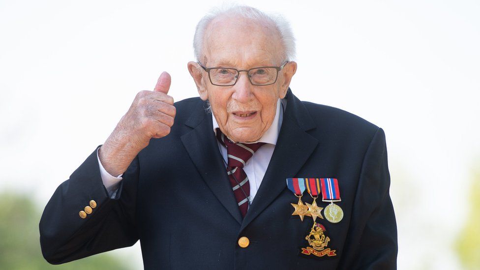 What did Sir Captain Tom Moore do? How long was Captain Tom in the army?