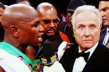 What happened between Larry Merchant and Mayweather?