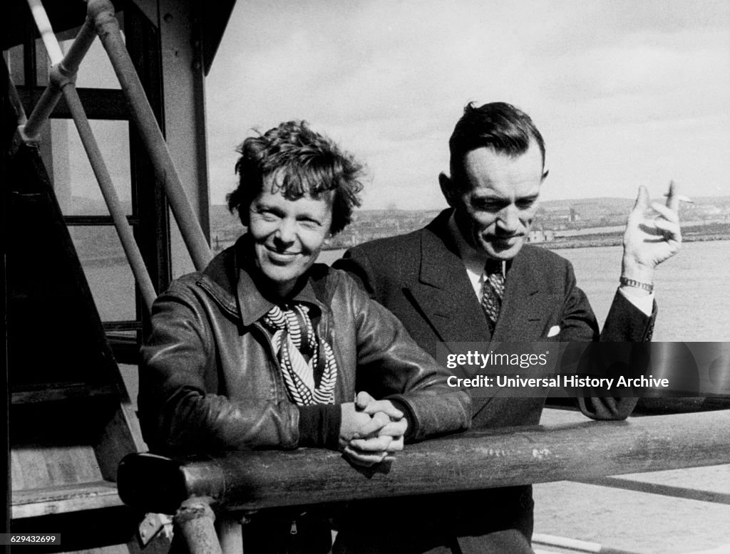 Who was in the plane with Amelia Earhart?