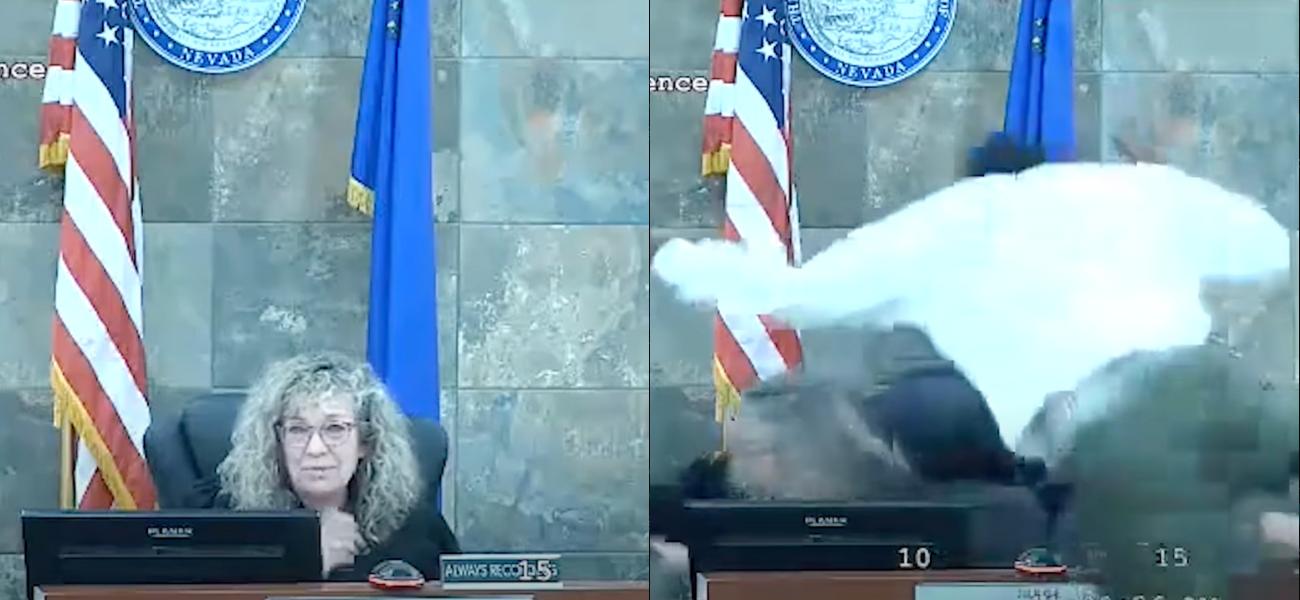 Who attacked the Las Vegas judge? Is the judge in Las Vegas OK?