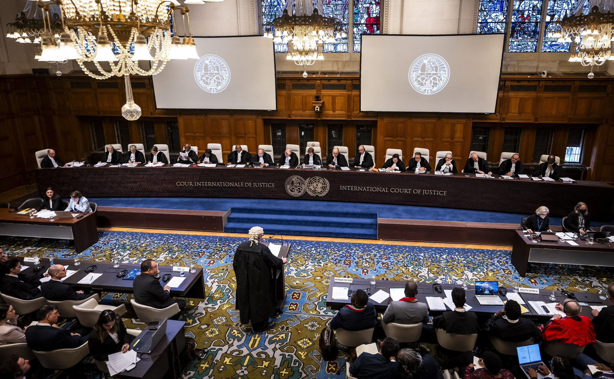 Who runs the ICJ? What did ICJ decide?