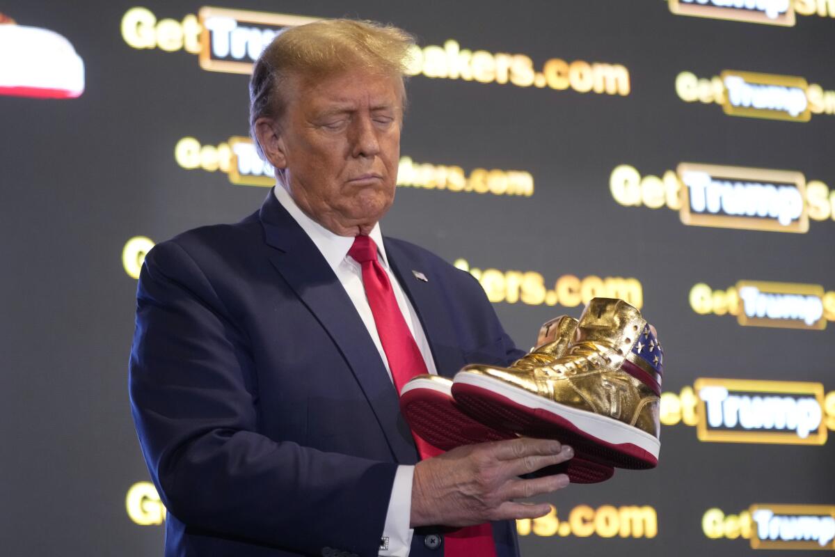 Trump launches own-brand shoes after $355 million court ruling