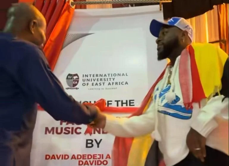 Davido Launches New Course ‘Faculty of Music and Arts’ at the International University of East Africa in Kampala, Uganda