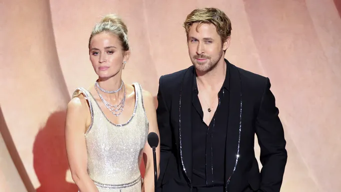 Ryan Gosling, Emily Blunt Joke About ‘Barbenheimer’ Rivalry at the Oscars