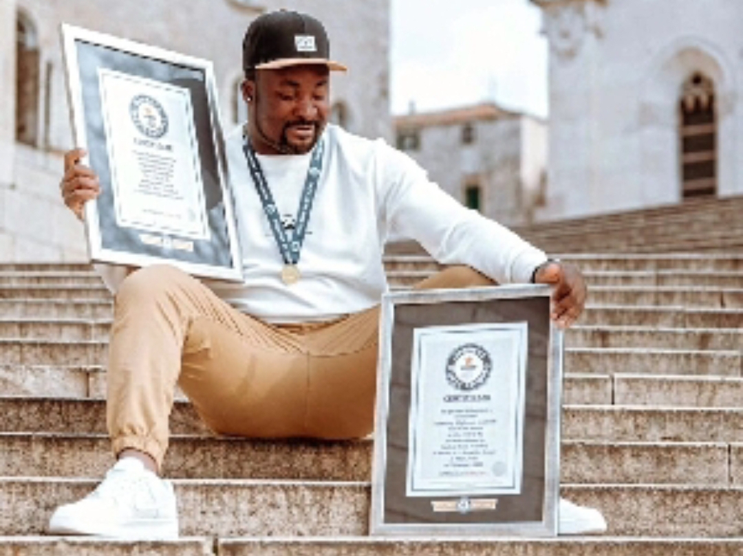 Croatian-based Ghanaian Sets New World Record for Balancing Objects