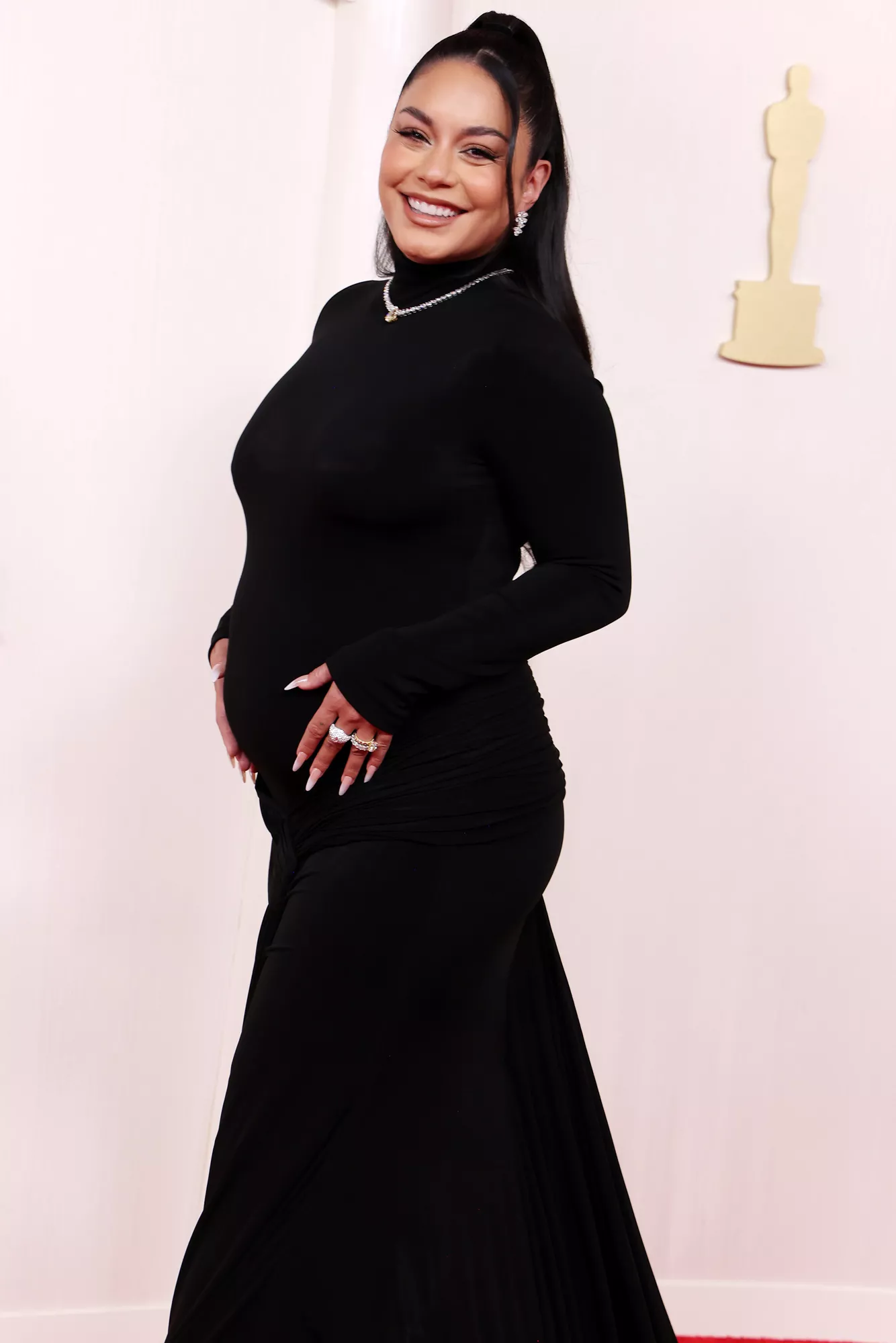 Vanessa Hudgens Announces Pregnancy on Oscars 2024 Red Carpet