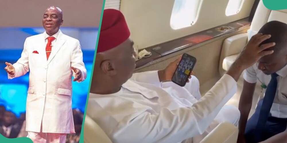 Bishop Oyedepo Prays Over a Pilot on a Private Jet