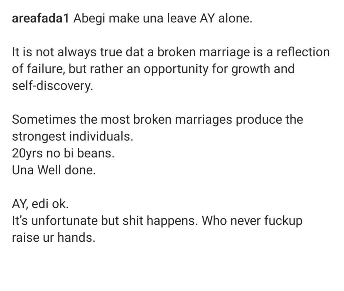“Sometimes, Broken Marriages Can Produce Strong Individuals” – Charly Boy Shares His Perspective on AY Makun’s Marital Crisis