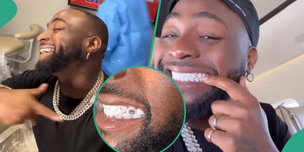 Raining Diamonds as Davido Showcases New $200,000 Diamond-Encrusted Teeth