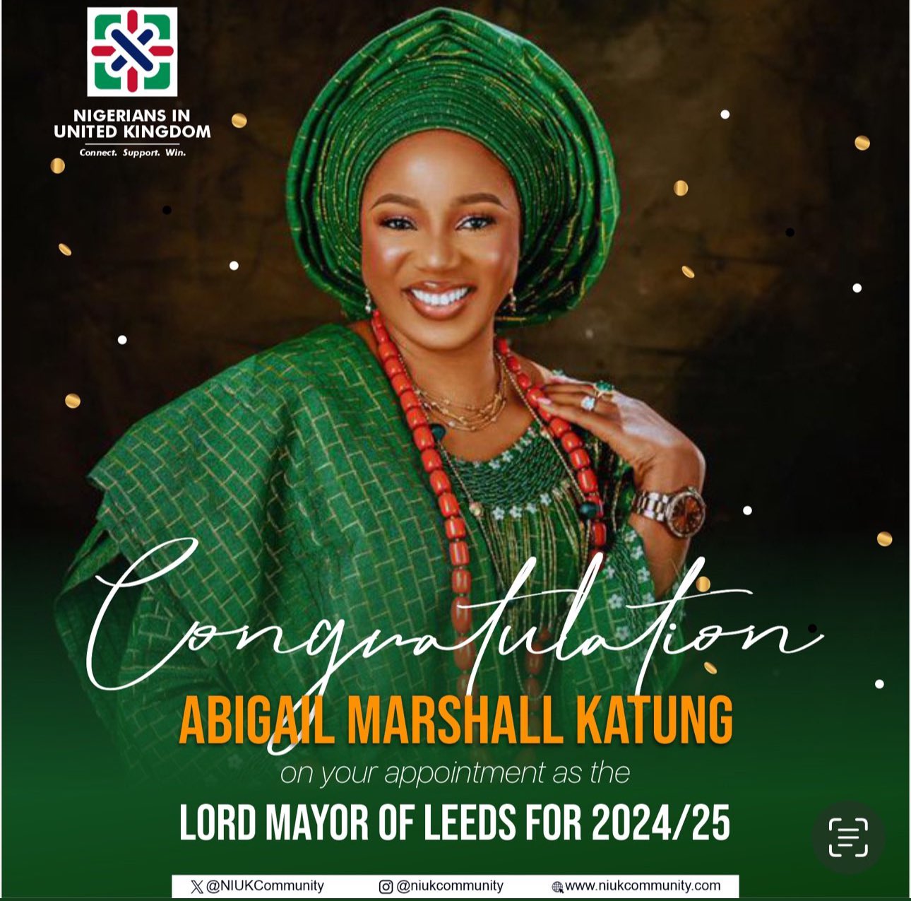 Abigail Katung Makes History as Leeds’ First Lord Mayor of African Descent