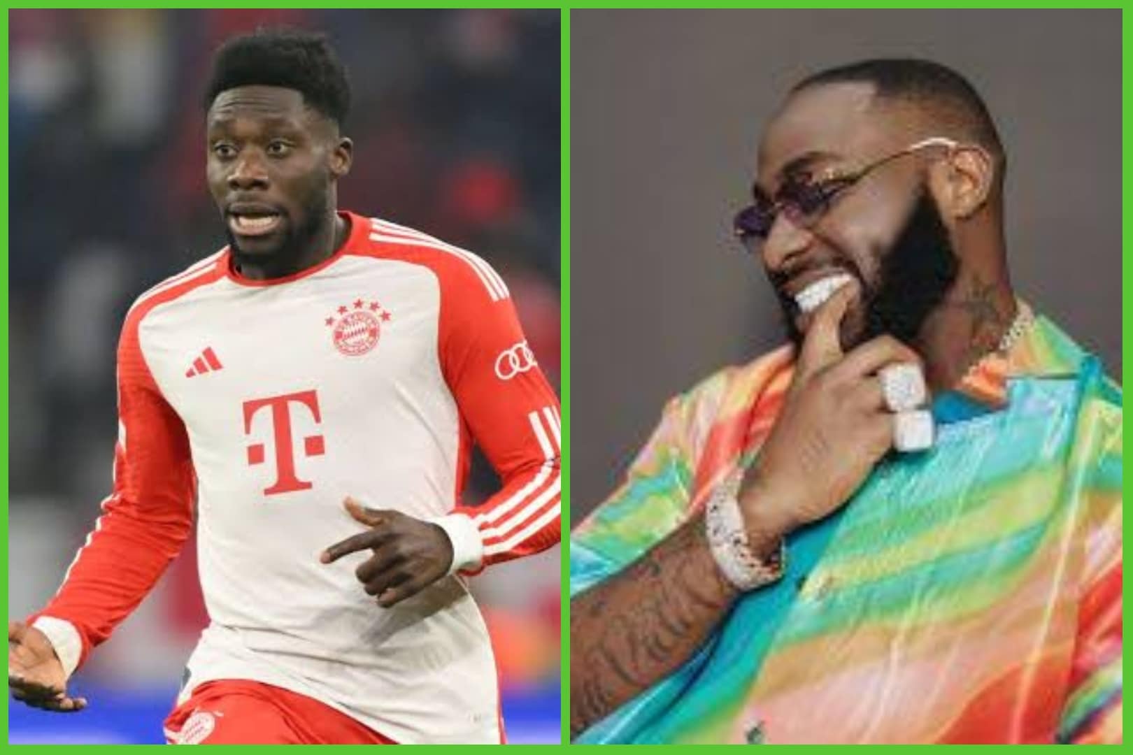 Bayern Munich Star, Alphonso Davies Says He Listens to Davido’s Songs Before Every Match