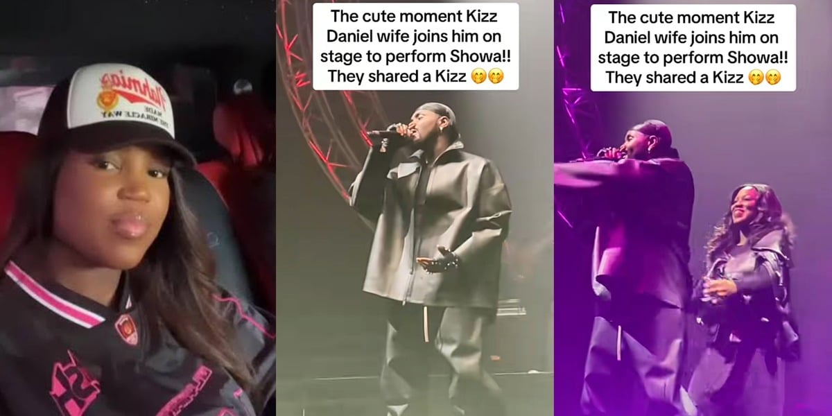 Kizz Daniel’s Wife, Mrs. Anidugbe, Joins Him on Stage, Shares Kiss During Performance of Hit Song