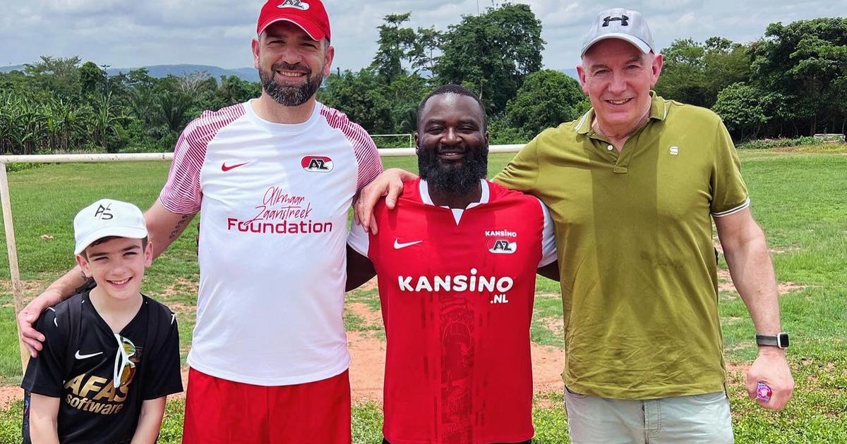 Representatives of AZ Alkmaar in Ghana