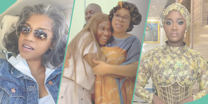 Mercy Johnson, Mike Godson and Other Actors Show Massive Respect to Veteran Actress, Liz Benson as She Arrives on Set