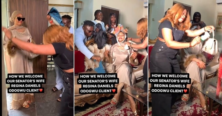 Make-Up Artist Welcomes Regina Daniels in the Most Impressive Way as She Arrives for Makeover