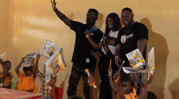 Naa Ayeley, Medikal and Kobby Kyei Collaborate to Support School Kids