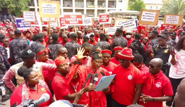 Volta Region Teachers Protest Unsettled Allowances