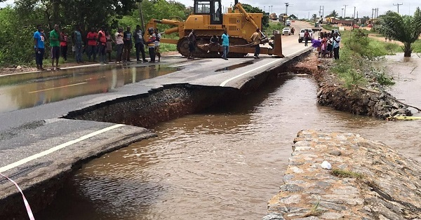Accra-Winneba Highway Suffers Collapse at Okyereko Following River Diversion by Contractor