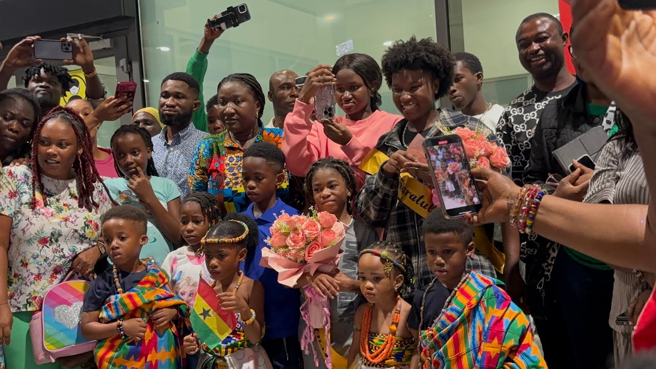 Afrostar Kids Academy Performs for Afronitaa and Abigail Upon Their Arrival in Ghana After BGT