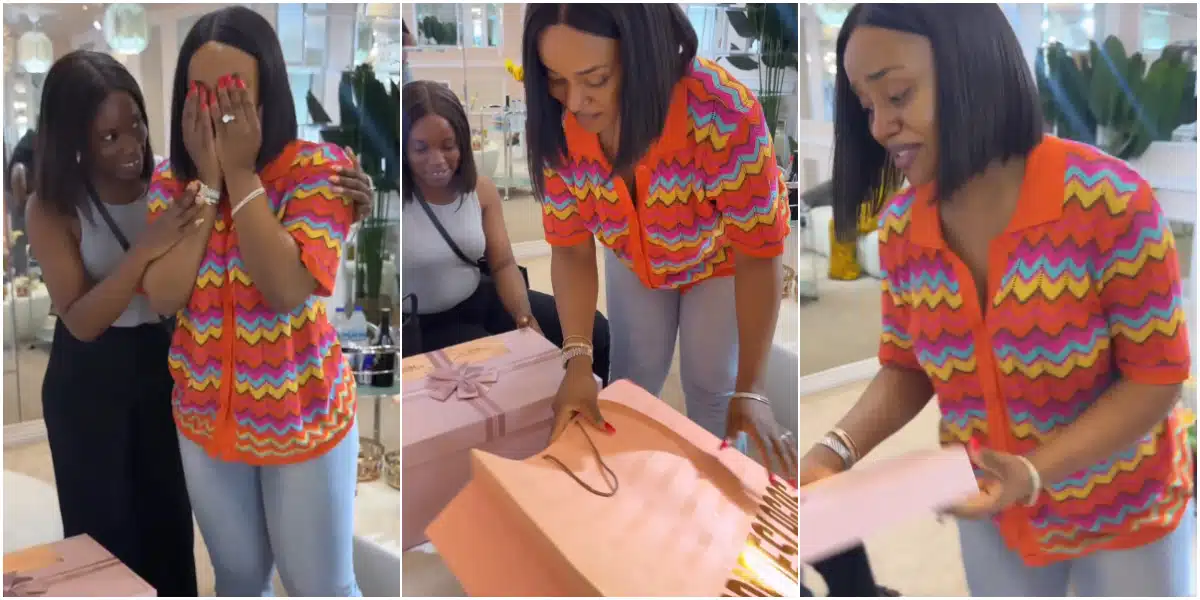 Chioma Sees Her Wedding Dress for the First Time