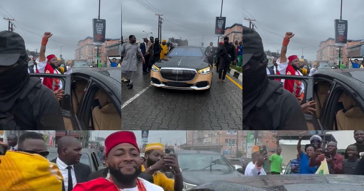 Davido Arrives at His Wedding in $600,000 Maybach
