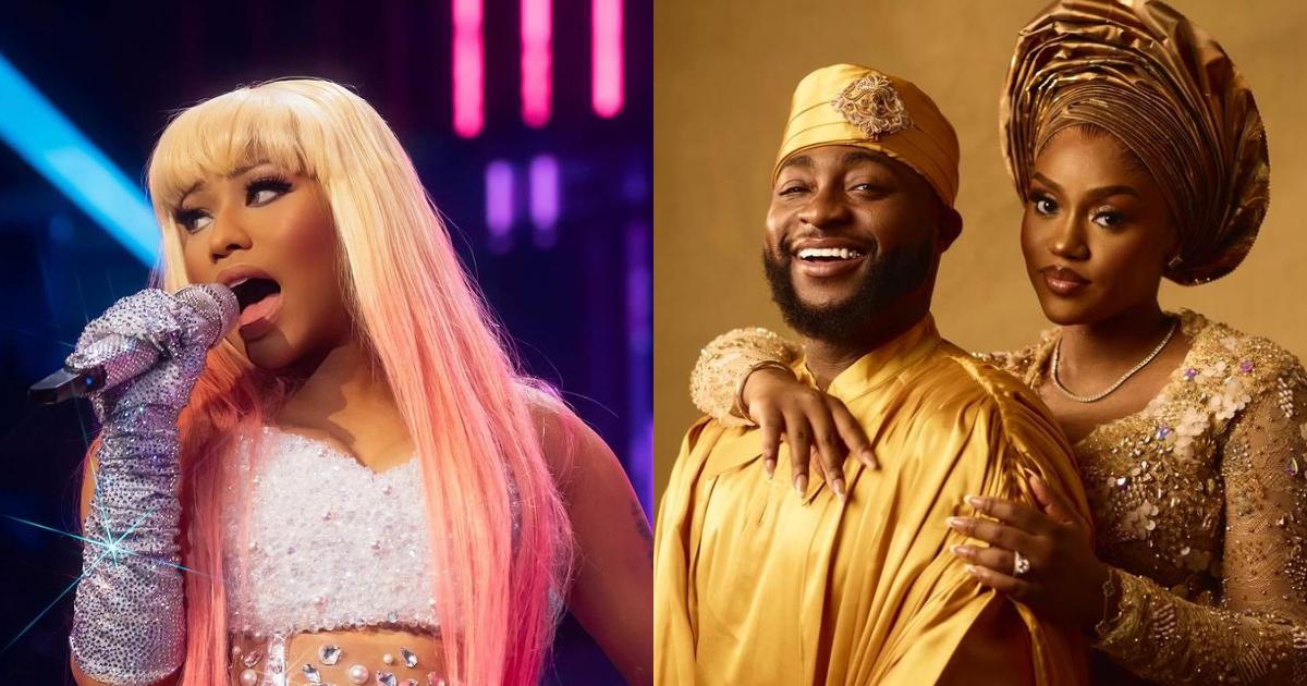 Davido Responds to Nicki Minaj’s Surprise Congratulations on His Wedding to Chioma