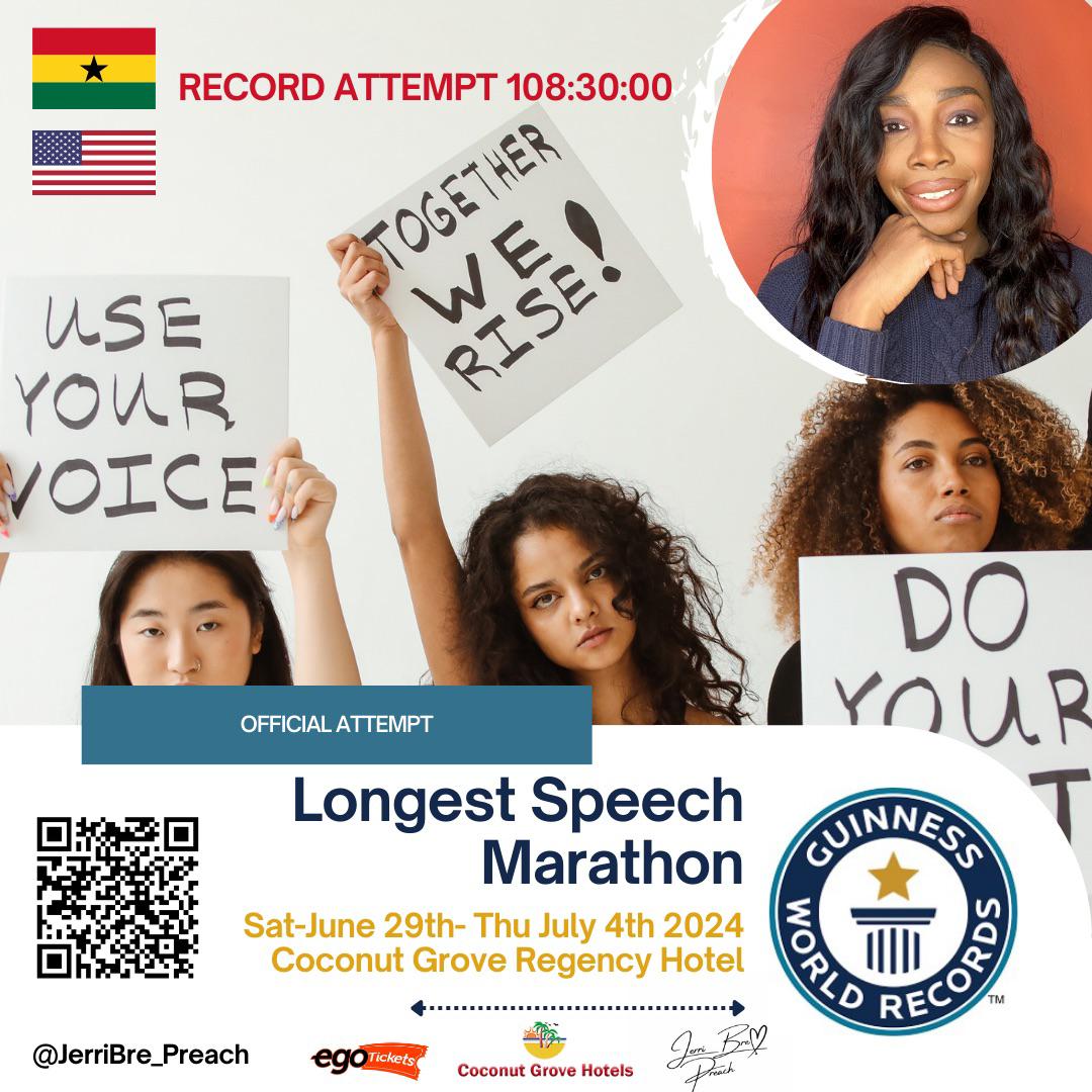 Fort Riley Native Jerri Bre Set to Break Longest Speech Record in Ghana