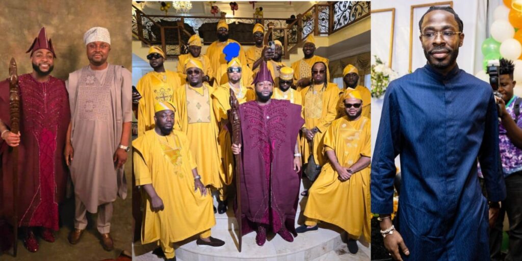 Israel DMW Covers Face of Former Lawyer in Davido’s Groomsmen Photo