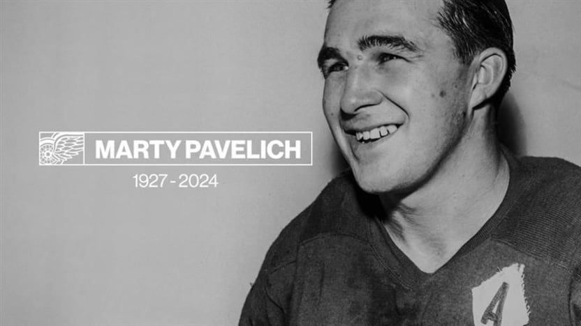 Detroit Red Wings Stanley Cup champion Marty Pavelich Passes Away at 96