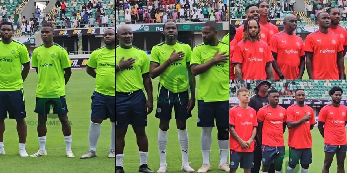 Viral Video Shows Sabinus, Falz, Poco Lee, and Others Struggling to Sing New National Anthem