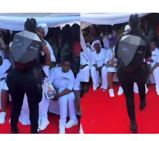 Angela Okorie’s Outfit at Mr. Ibu’s Funeral Sparks Reactions